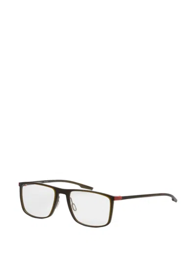 Porsche Design 직사각 프레임 안경 In Brown