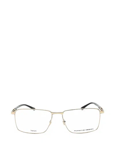 Porsche Design Rectangle-frame Glasses In Gold