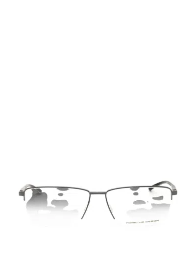 Porsche Design Rectangle-frame Glasses In Transparent