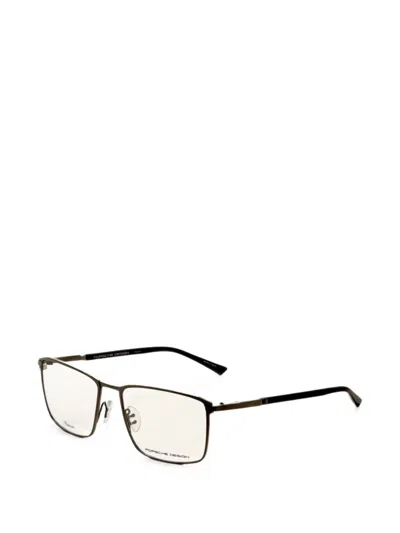 Porsche Design Rectangle-frame Glasses In Grey