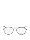 Porsche Design 라운드 프레임 더블 브리지 선글라스 In Gray