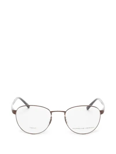 Porsche Design 라운드 프레임 안경 In Silver