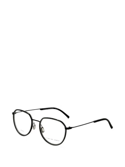 Porsche Design 라운드 프레임 안경 In Black
