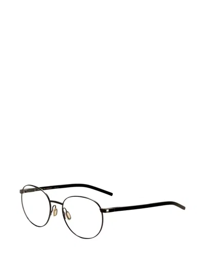 Porsche Design Round-frame Glasses In Black