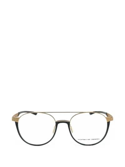 Porsche Design Round-frame Glasses In Black