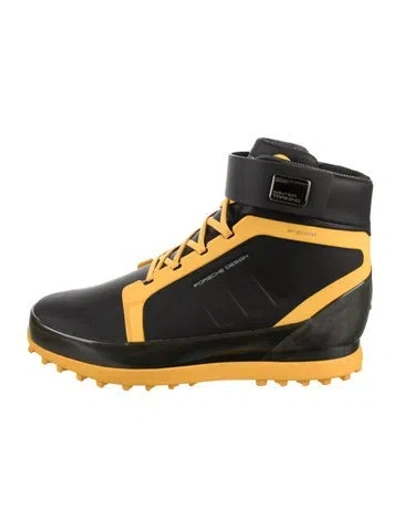 Pre-owned Porsche Design Rubber Boots In Black/yellow
