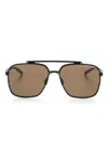 Porsche Design Square-frame Sunglasses In Black
