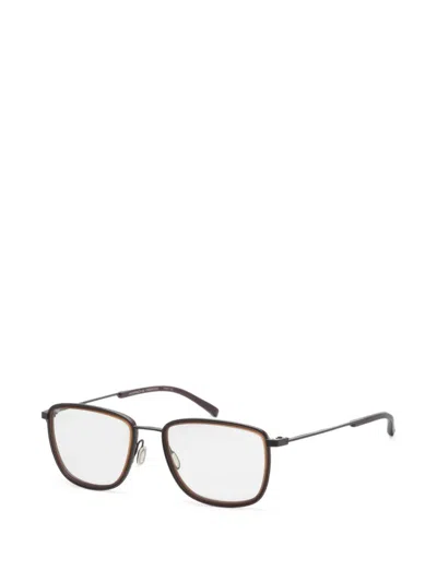 Porsche Design 스퀘어 프레임 안경 In Brown