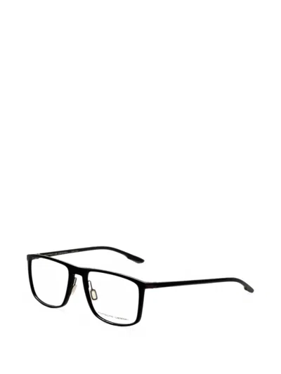 Porsche Design Square-frame Glasses In Black