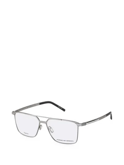 Porsche Design Square-frame Glasses In Grey
