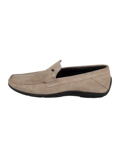 Pre-owned Porsche Design Suede Loafers In Neutrals