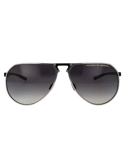 Porsche Design Sunglasses In B226 Titanium Black