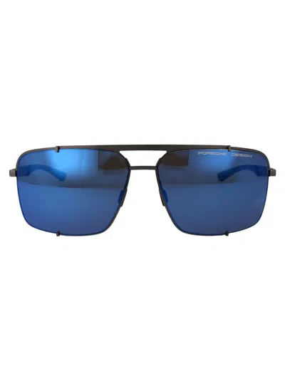 Porsche Design Sunglasses In D279 Blue/mirror Blue