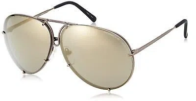 Pre-owned Porsche Design Sunglasses P8478 E Copper / Gold Bronze Grey Mirror & Black In Gray
