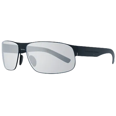 Pre-owned Porsche Design Sunglasses P8531 A 64mm Men Black Rectangle Gray Mirror Lens