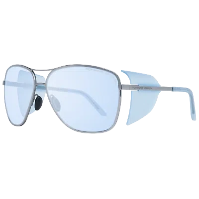 Pre-owned Porsche Design Sunglasses P8600 C 62mm Titanium - Blue/blue Gradient Pilot-aviat