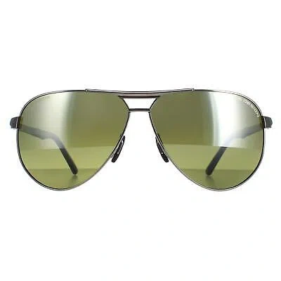 Pre-owned Porsche Design Sunglasses P8649 I Gunmetal Green Polarized