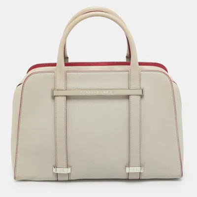 Pre-owned Porsche Design Twin Medium Tricolor Leather Satchel In Multi