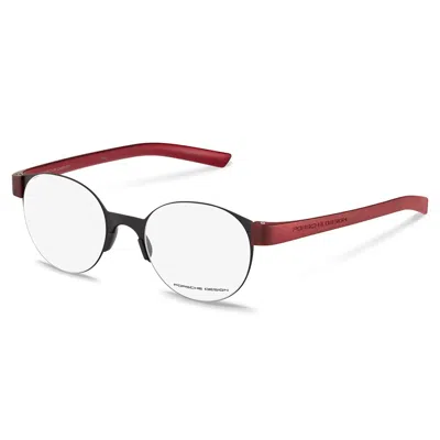 Porsche Design Unisex 51 Mm Black Red Readers In Multi
