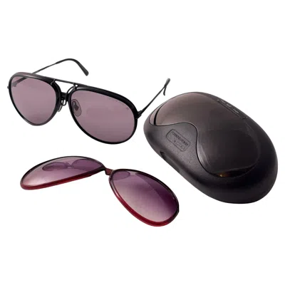 Pre-owned Porsche Design Vintage  By Carrera 5632 Large 2 Fronts Sunglasses Austria In Black