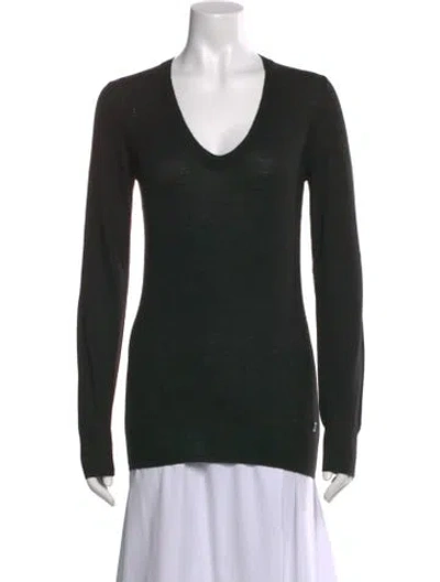 Pre-owned Porsche Design V-neck Sweater In Black