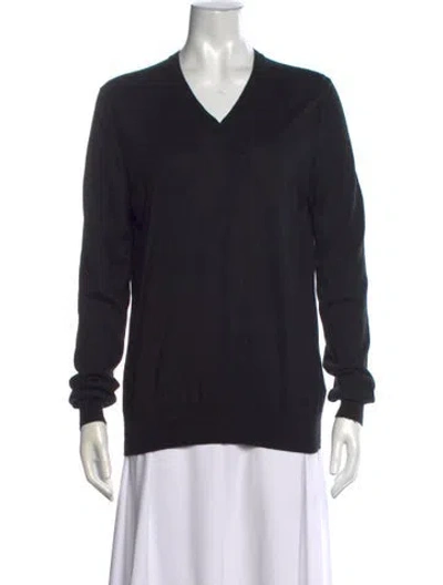 Pre-owned Porsche Design V-neck Sweater In Black