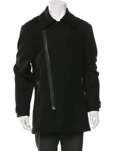 Pre-owned Porsche Design Wool Overcoat In Black