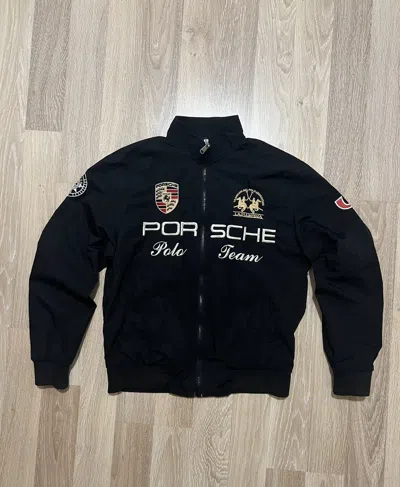 Pre-owned Porsche Design X Racing La Martina Porsche Polo Team Jacket In Black
