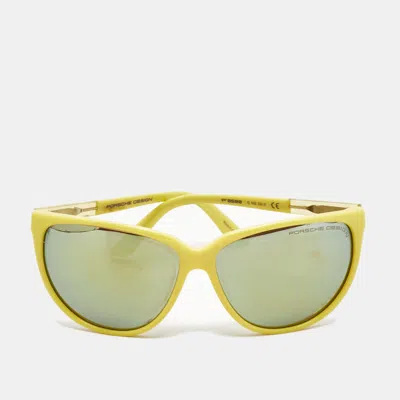 Pre-owned Porsche Design Yellow Mirrored P'8588 Frame Sunglasses