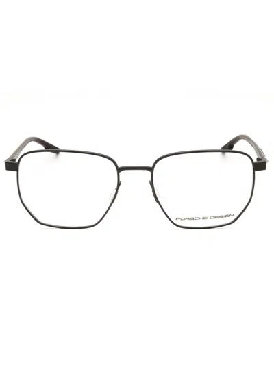 Porsche Metal Oval Unisex Eyeglasses In Metallic