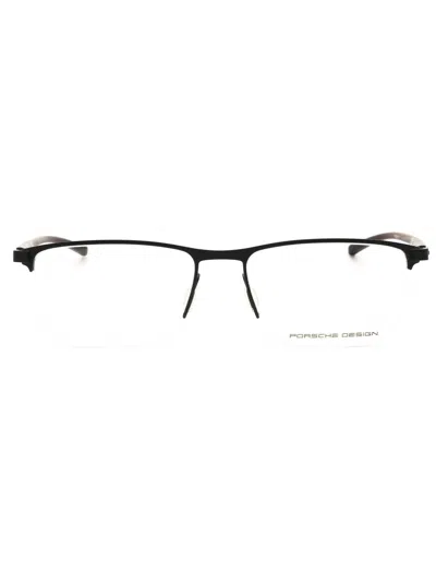 Porsche Modern Rectangular Eyeglasses 56 In Transparent