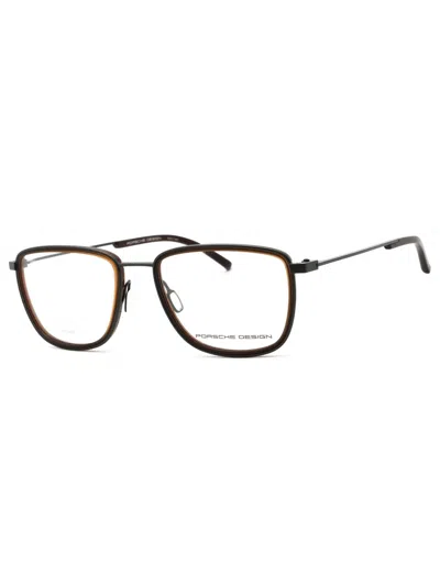 Porsche P8365 Eyeglasses Grey Brown/clear Demo Lens In D - Blue Grey/clear Demo Lens