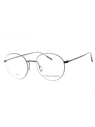 Porsche Round Eyeglasses With Clear Demo Lens - Eye Size 50 In Silver