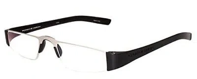 Pre-owned Porsche Semi-rimless Stainless Steel Reading Glasses 8801-a Gun Metal Black+2.50