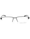 Porsche Sleek Rectangular Eyeglasses For Men In Black