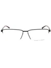 Porsche Sleek Rectangular Eyeglasses For Men In Black