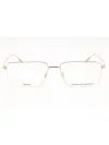 Porsche Titanium Rectangular Eyeglasses For Men In Gold