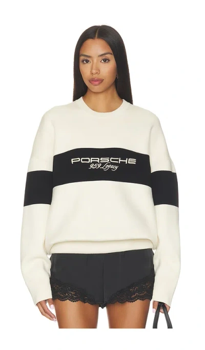 Porsche X Revolve Calvin Knit Crewneck In Cream