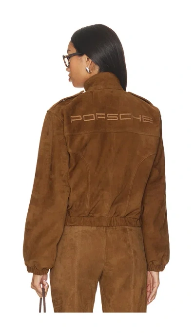 Porsche X Revolve La Corniche Biker In Brown