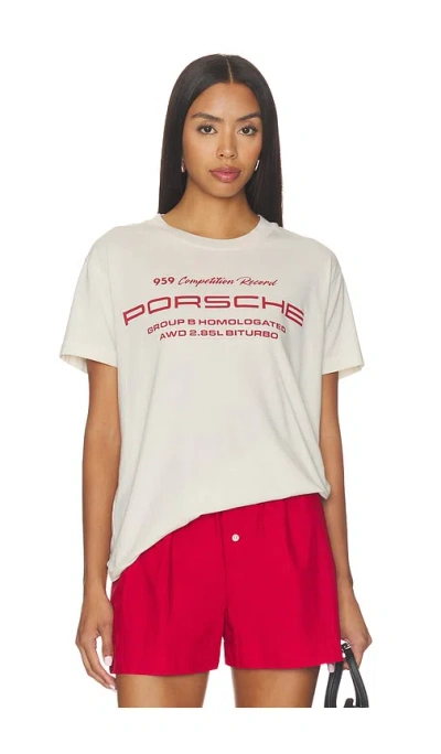 Porsche X Revolve Turbo Charged Tee In Ivory