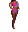 Porshia By Porshia Banks Christie Color Block Bikini Set In Pink Purple In Multi