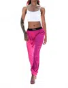 Porshia By Porshia Banks Luxe Satin Lounge Pants In Pink In Pink