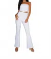 Porshia By Porshia Banks Opulence Flare Pantset In White In White