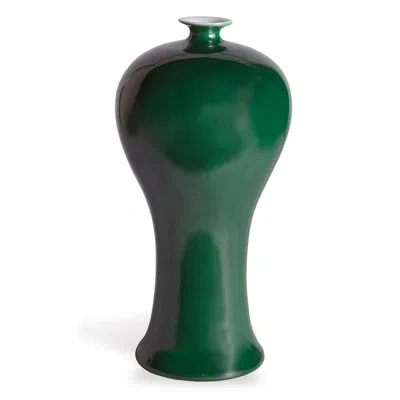 Port 68 12.5" Porcelain Table Vase In Emerald