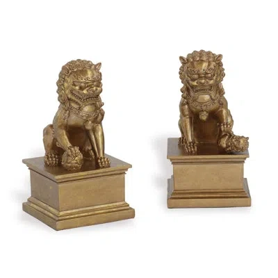 Port 68 2 Piece Foodog Bookends In Gold