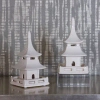 Port 68 Set Of 2 Pagoda Short Objects In White