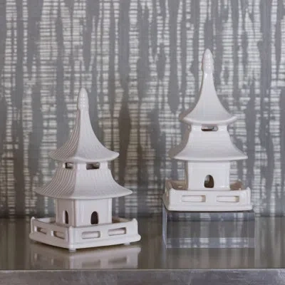 Port 68 2 Piece Pagoda Objects Set In White