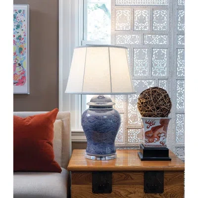 Port 68 Aegean Porcelain Table Lamp In Blue