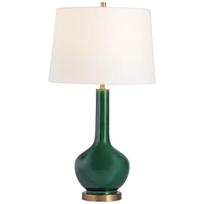 Port 68 Alex 30" High Rich Emerald Glaze Porcelain Vase Table Lamp
