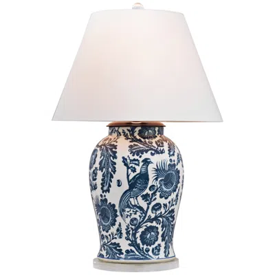 Port 68 Arcadia Indigo Porcelain Table Lamp In Multi